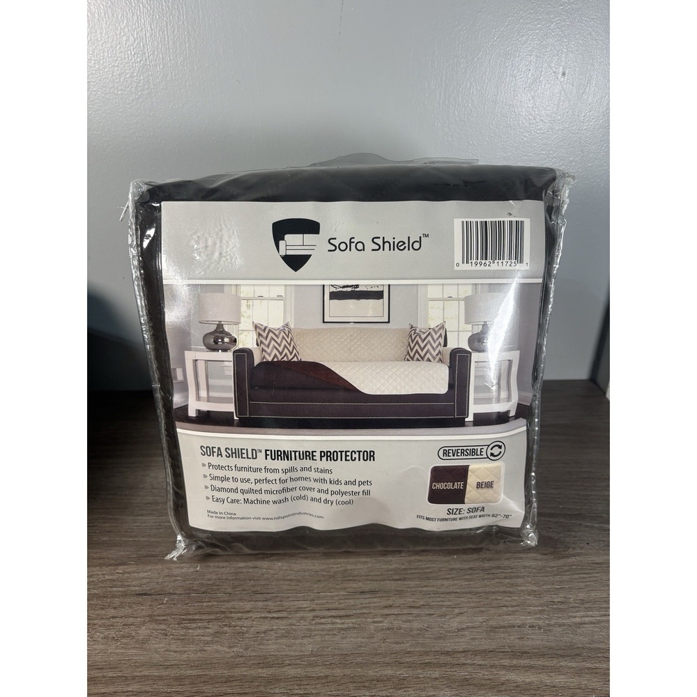 Sofa Shield Couch Slip Cover with Patented Strap, Cushion Protector, US Desig